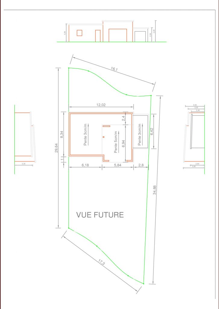 Plan de ma maison aprs intgration de l'abris de jardin... si tent qu'on m'accorde l'autorisation !?!