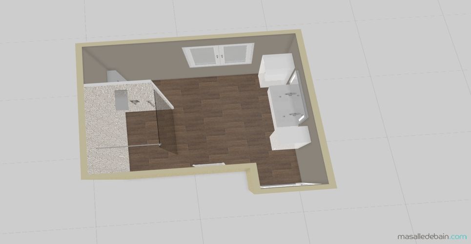 Second plan de la salle de bain