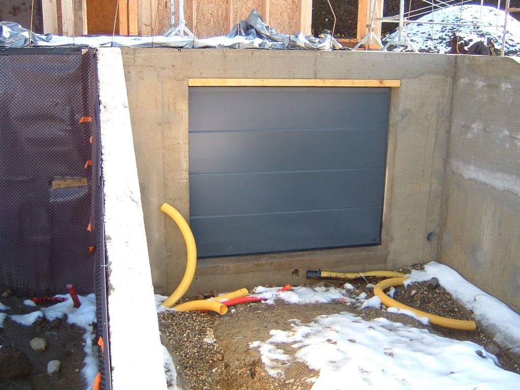 Installation de la porte de garage