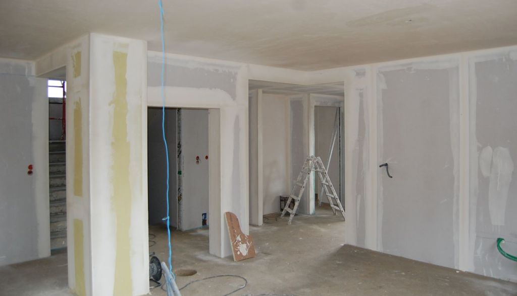 jointage des BA13, Faux plafond entrée réalisé