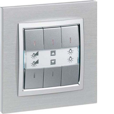 Interrupteur 6 entrées Hager Kallysta Tebis (domotique KNX)