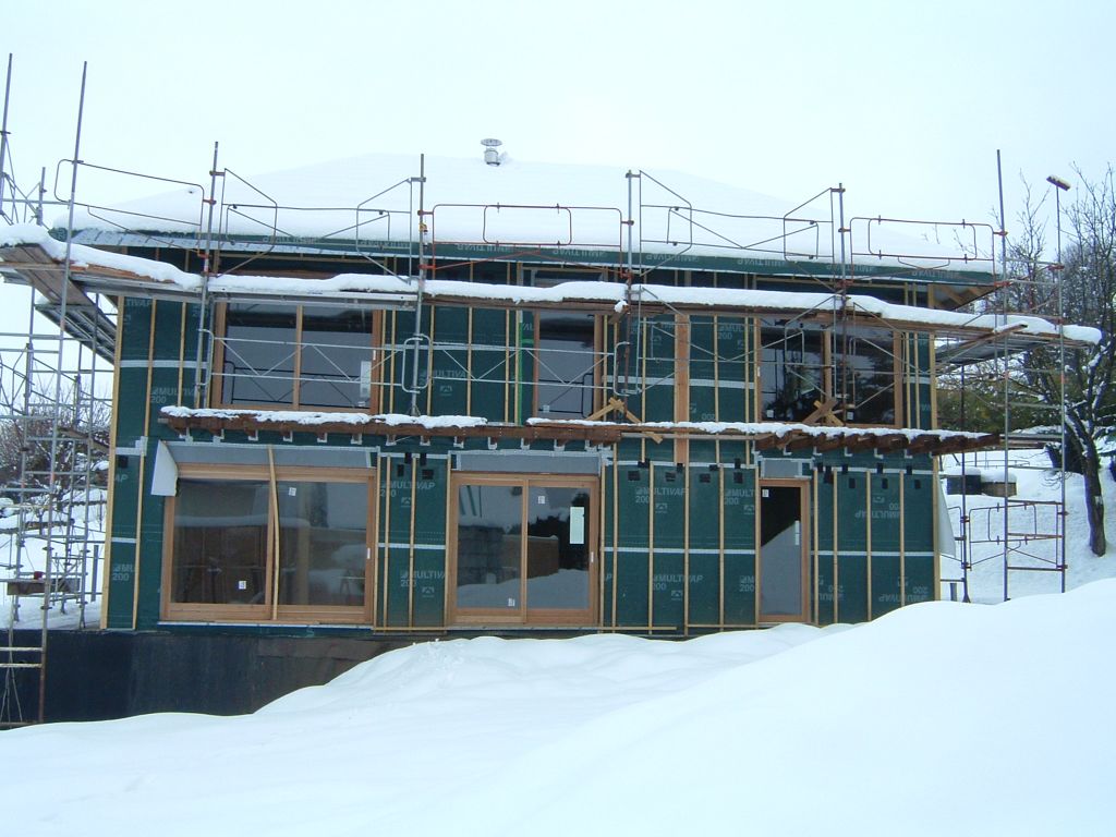 Le chantier sous la neige