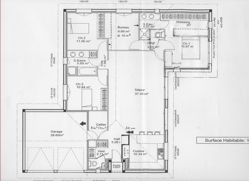 Agrandissement suite, cellier et cuisine... Garage? on verra!