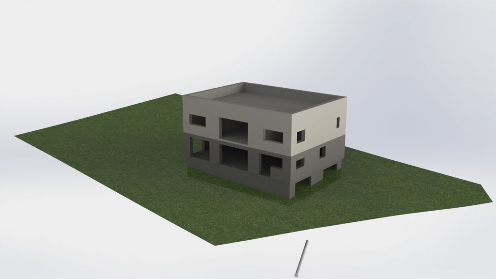 Implantation de la maison sur le terrain, orientation sud-est