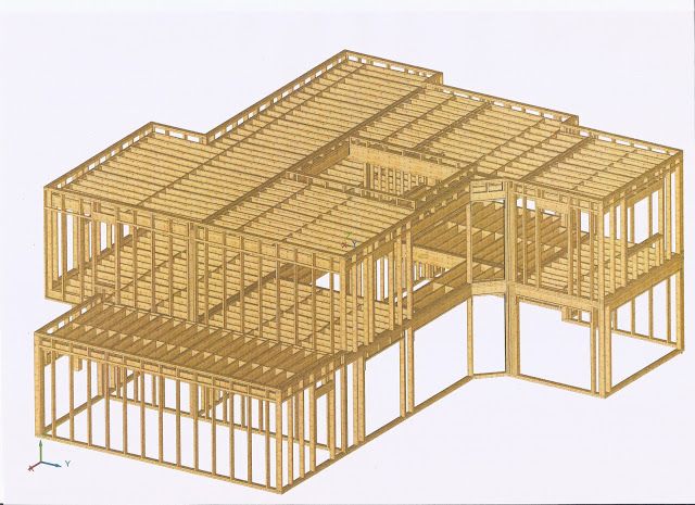 L'ossature de la maison : 38m3 de bois