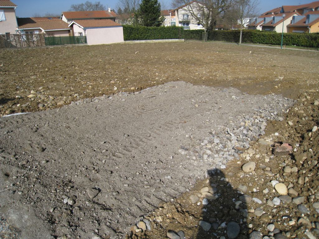 Chemin d'accs au chantier.