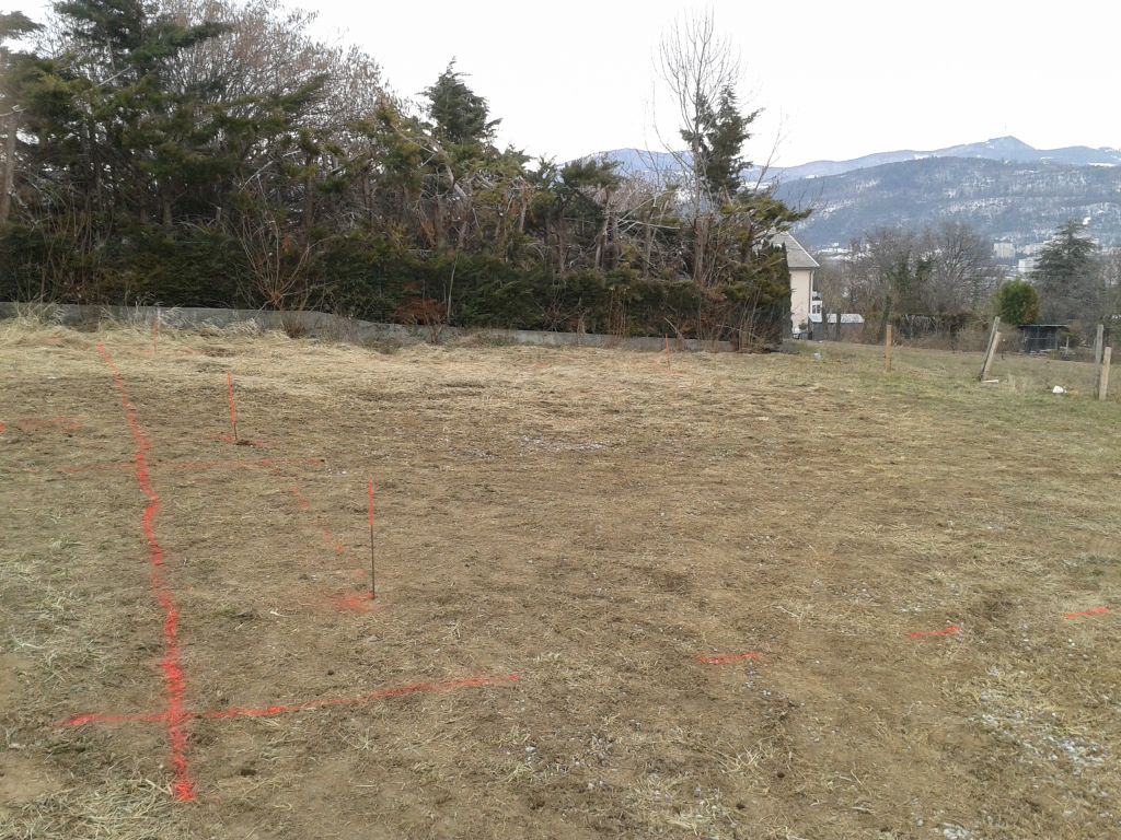 Implantation de la maison avec le terrassier