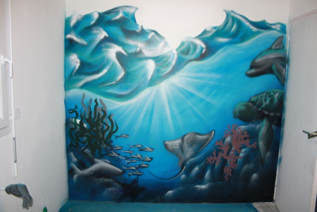 deuxi�me mur en cours th�me de la mer