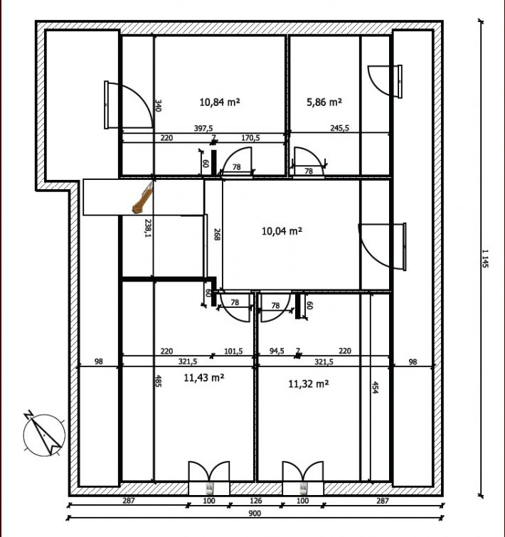 Plans tage. Attention, les ouvertures  O et E sont des velux et non des fentres.