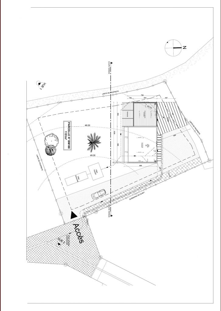 plan Implantation en coupe
