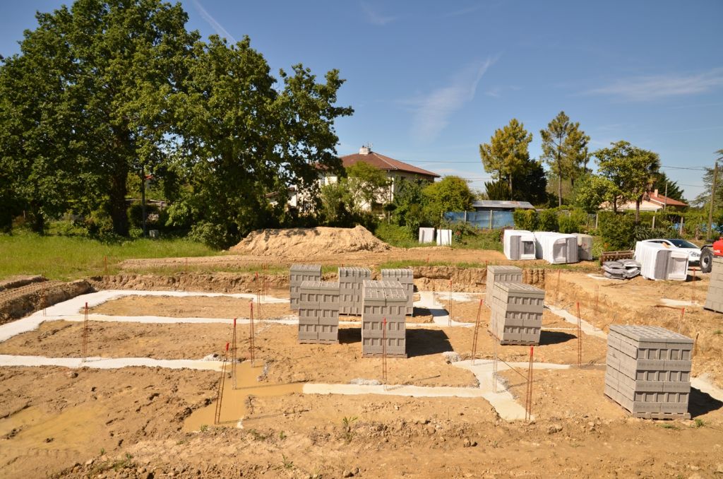 Vue ct nord - Matriaux pour le soubassement