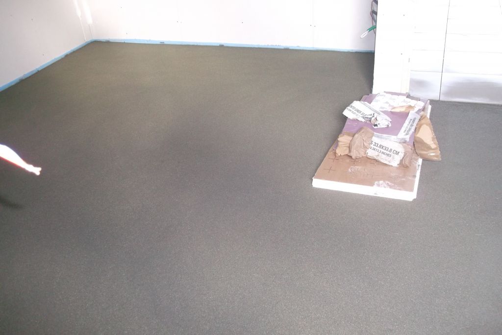 Chape lissée dans la chambre