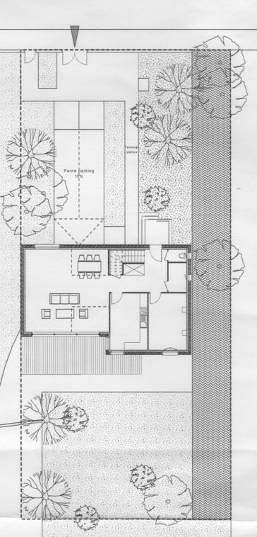 plan de masse
<br />

<br />
le sud est au niveau de la terrasse