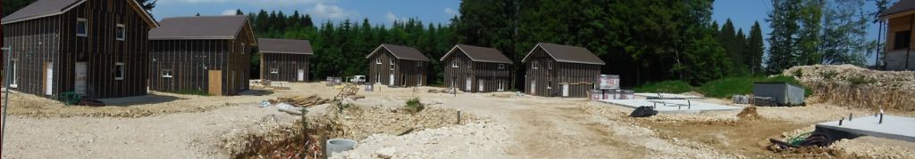 panoramique du chantier de notre mini lotissement