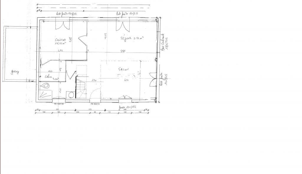 plan du rez-de-chausse non encore valid avec le constructeur.