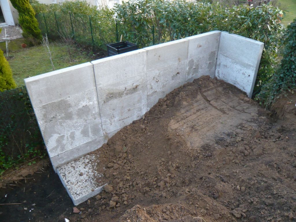 plaque de beton pour jardin avec