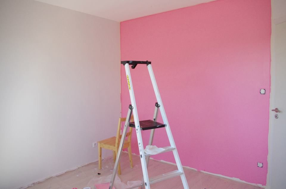 Premire couche de rose : a va pas, du tout du tout... pas du tout ce que je voulais... on recommence !!!