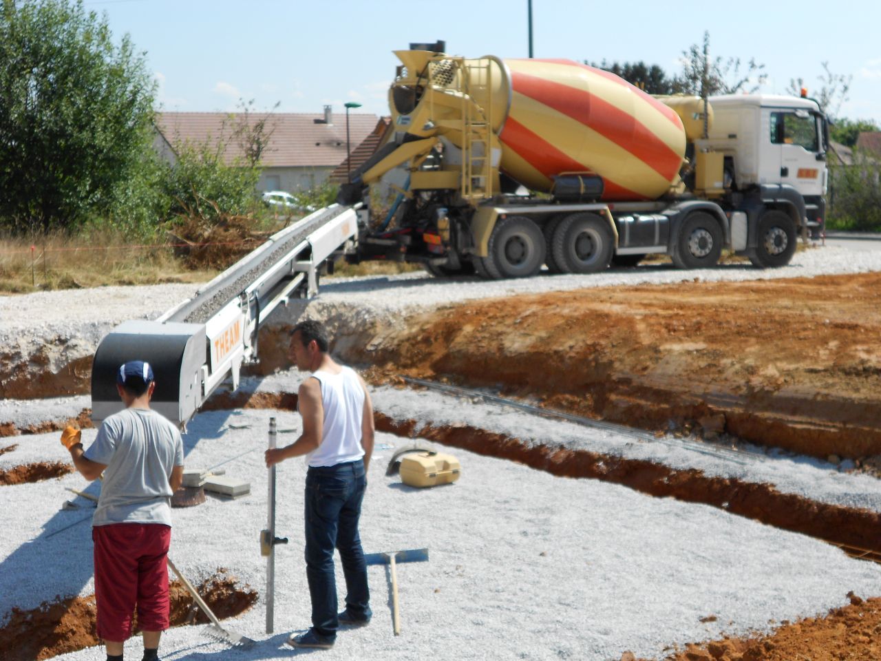 Fondations de la partie habitation en cours