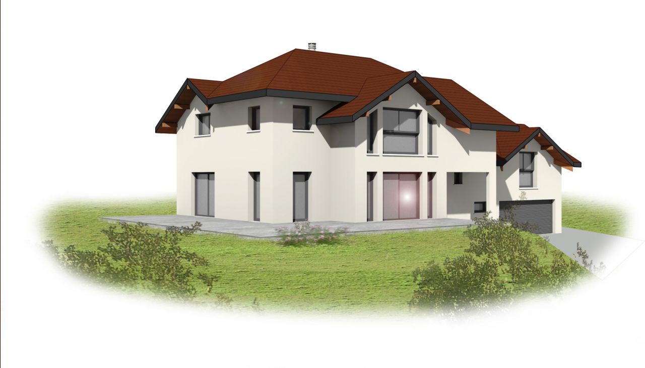 Perspective 3D extraite des plans de permis. Les couleurs de faade ne sont pas dfinies