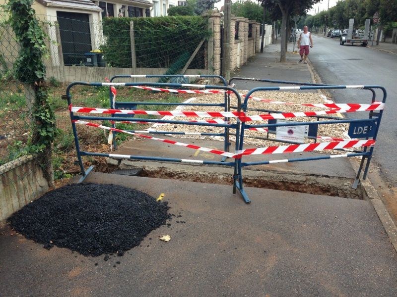 Intervention de la Lyonnaise des eaux en cours