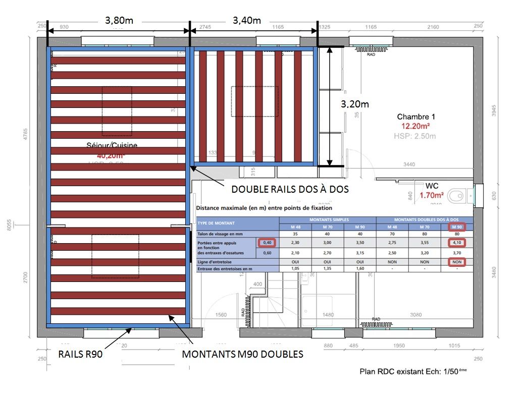 plan de cration plafond autoportant