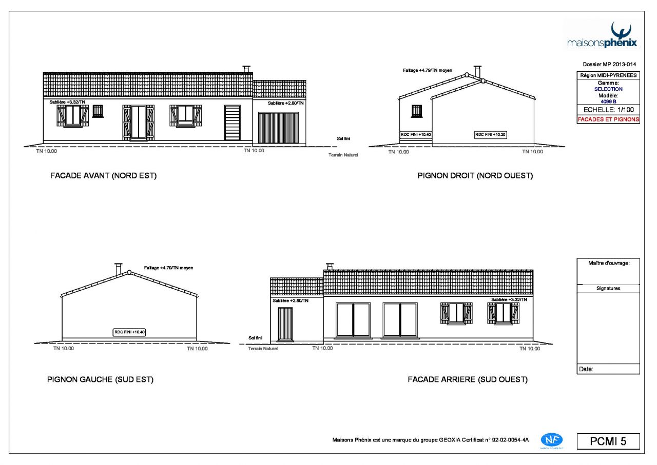 plan maison t5 104m