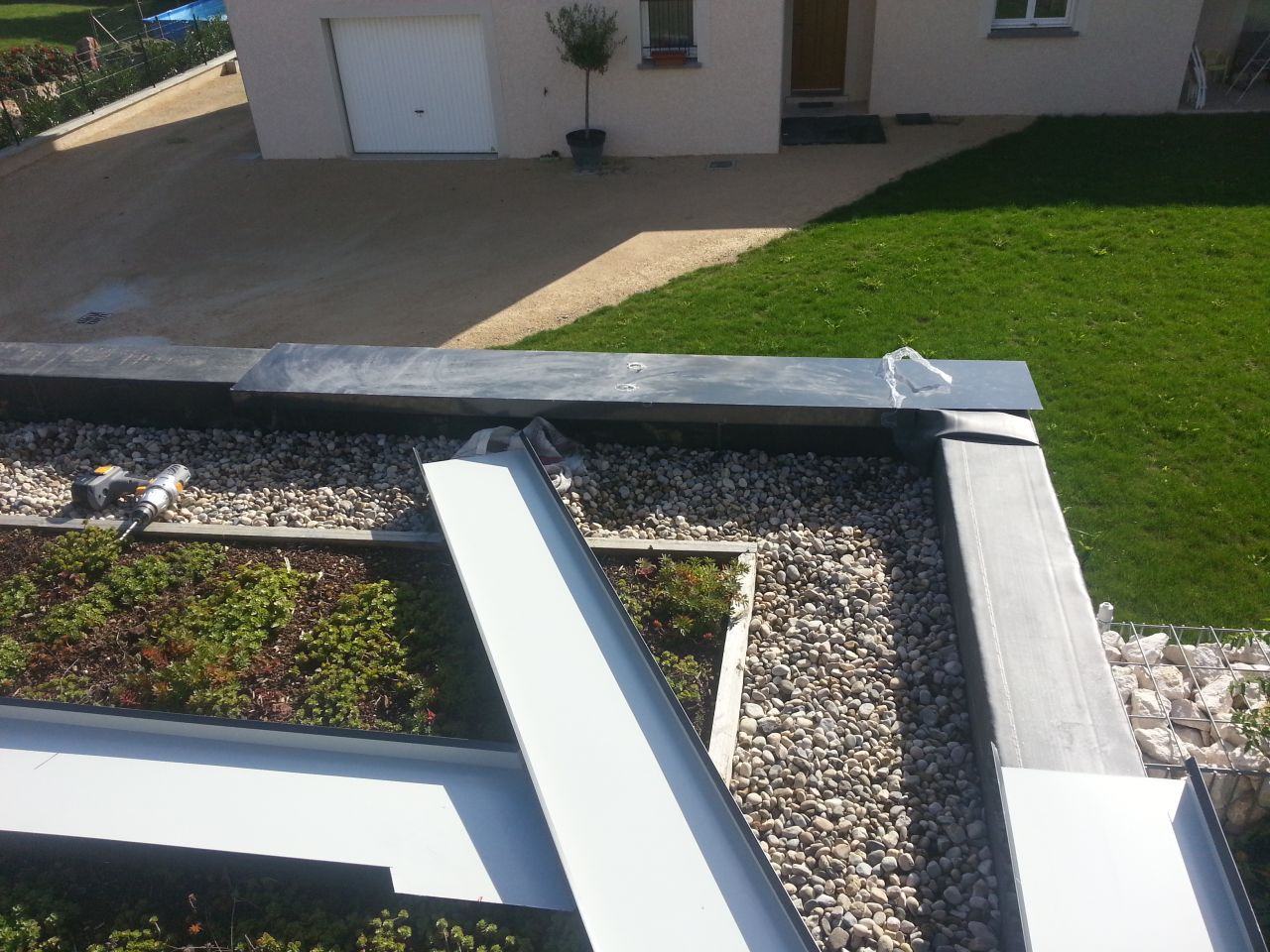Pose des couvertines Alu RAL 7016