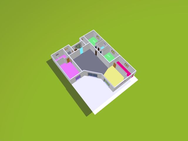 plan 3D de la villa