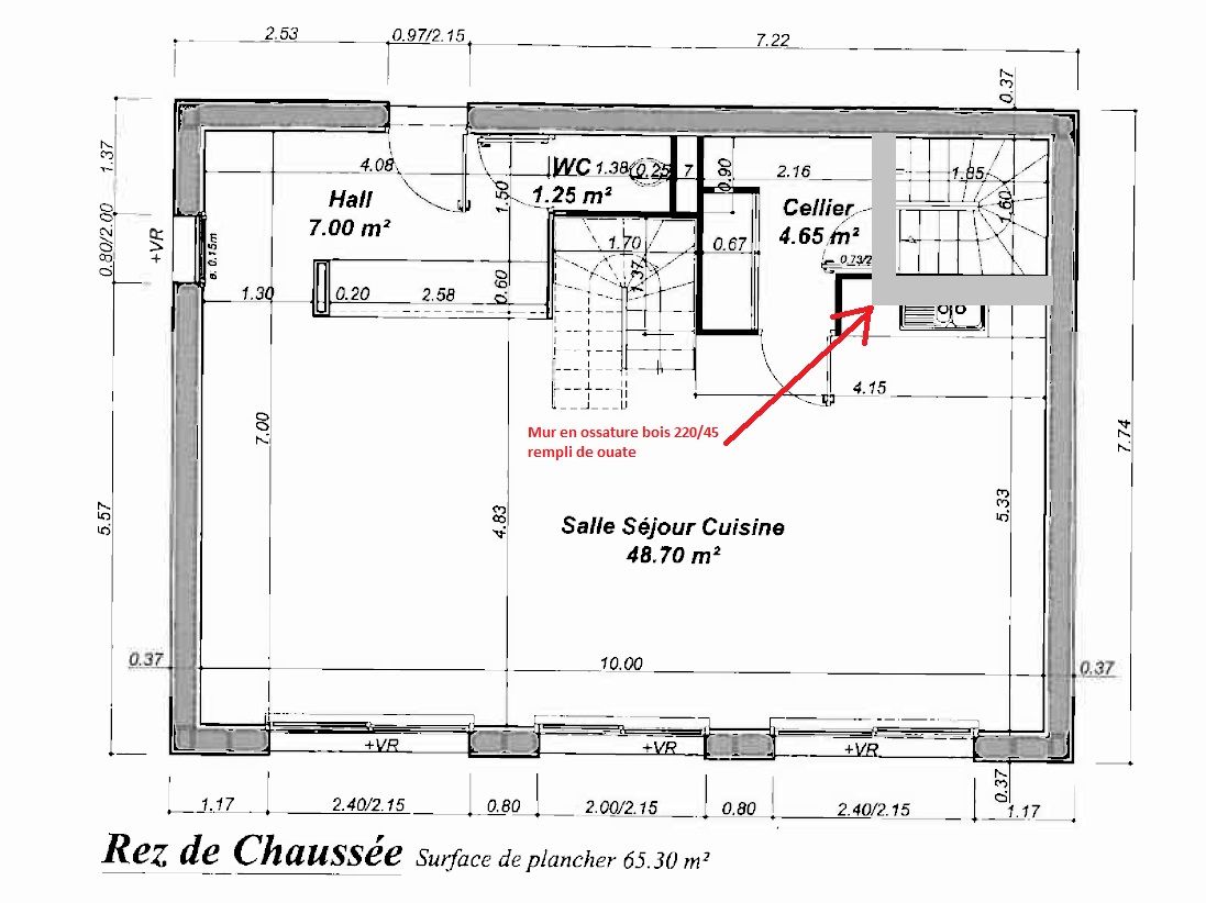 Traitement cage escalier