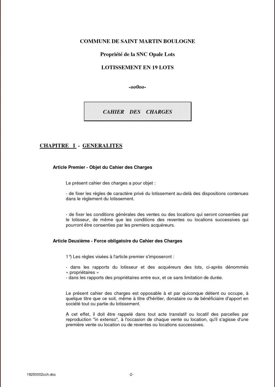 cahier des charges