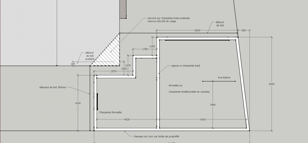 Vue en plan cote