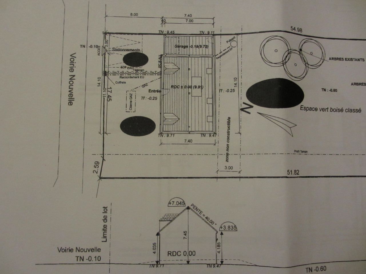 Implantation de la maison