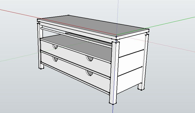 Meuble SdB Sketchup