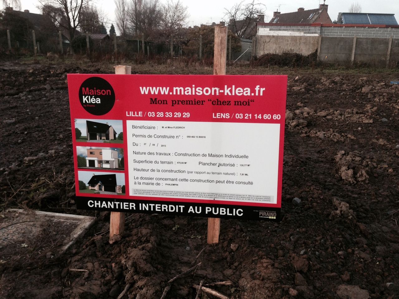 Notre panneau posé par Kléa by Piraino le 12/12/13.