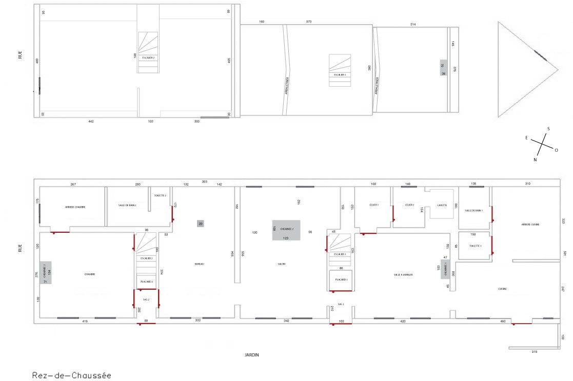 plan tat actuel de la maison