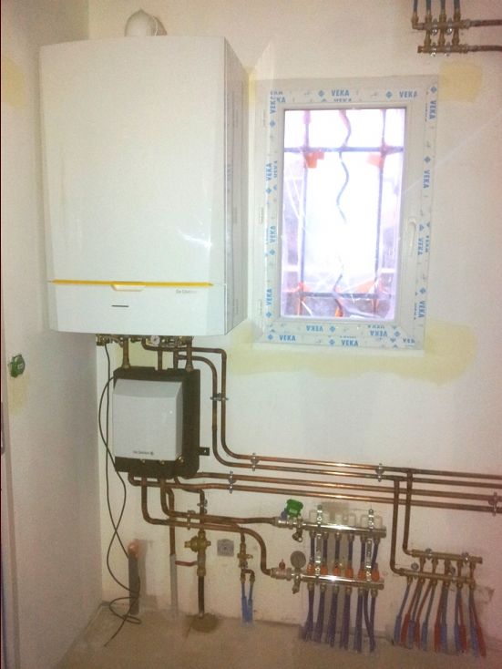 Installation de la chaudière à condesation à gaz