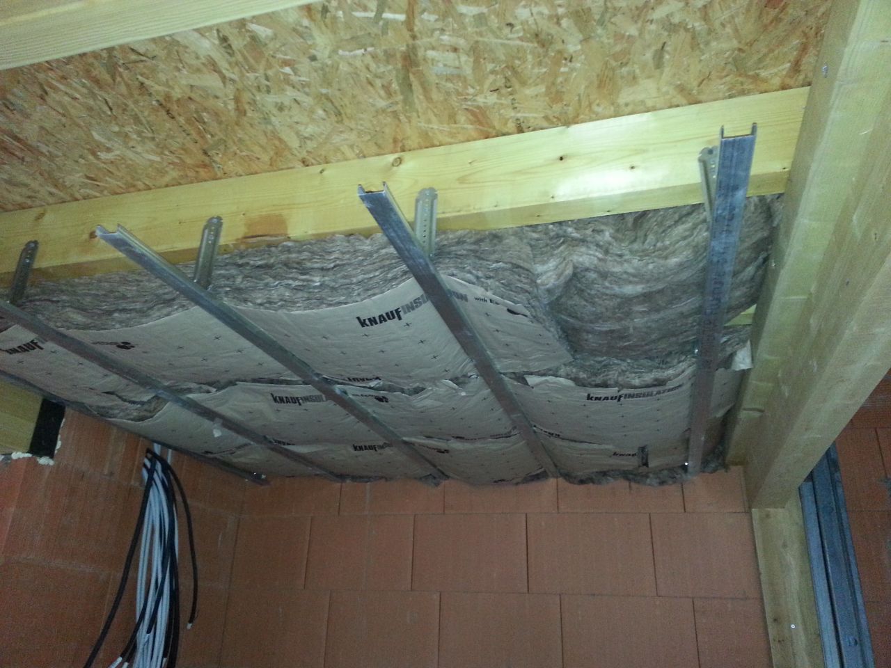 Isolation plafond cellier