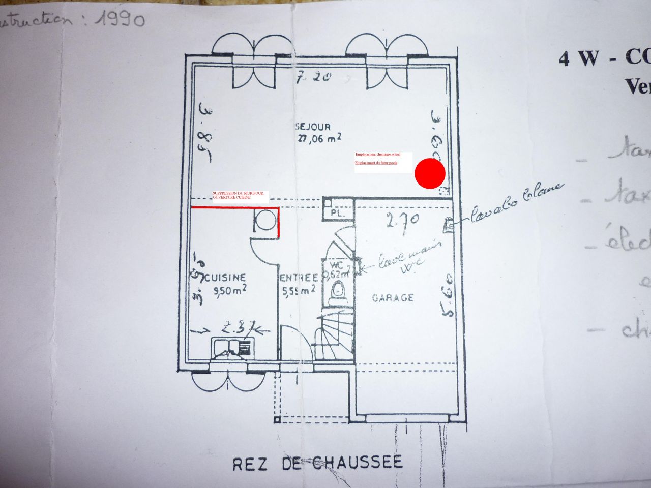 Plan du rez de chausse