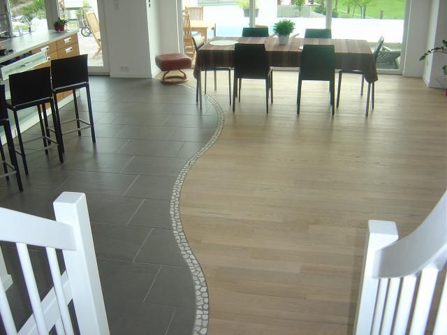 Idée mélange parquet/carrelage