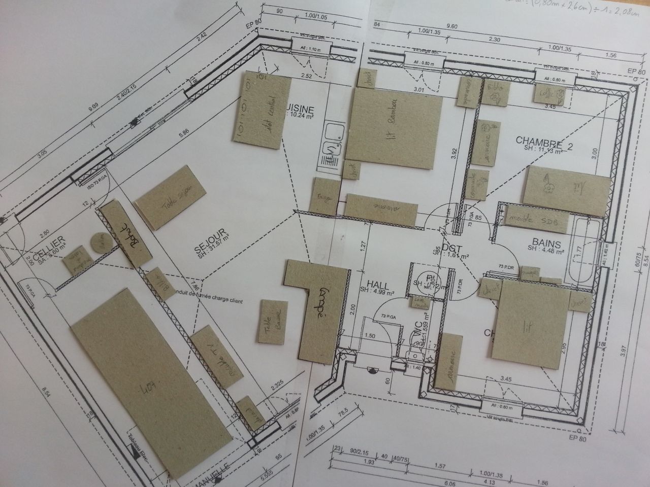 Mise  l'chelle de nos meubles sur plan