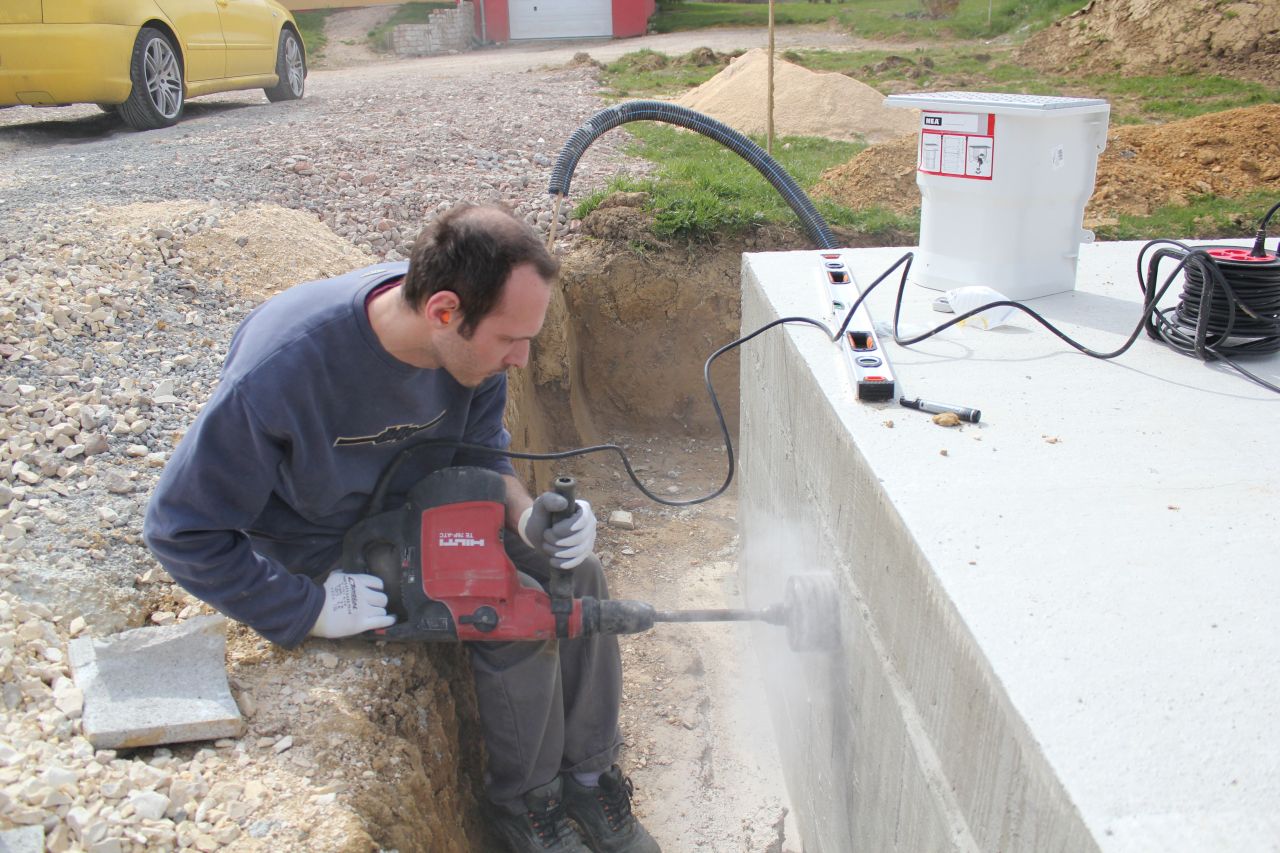 Carottage des ventilations du vide sanitaire