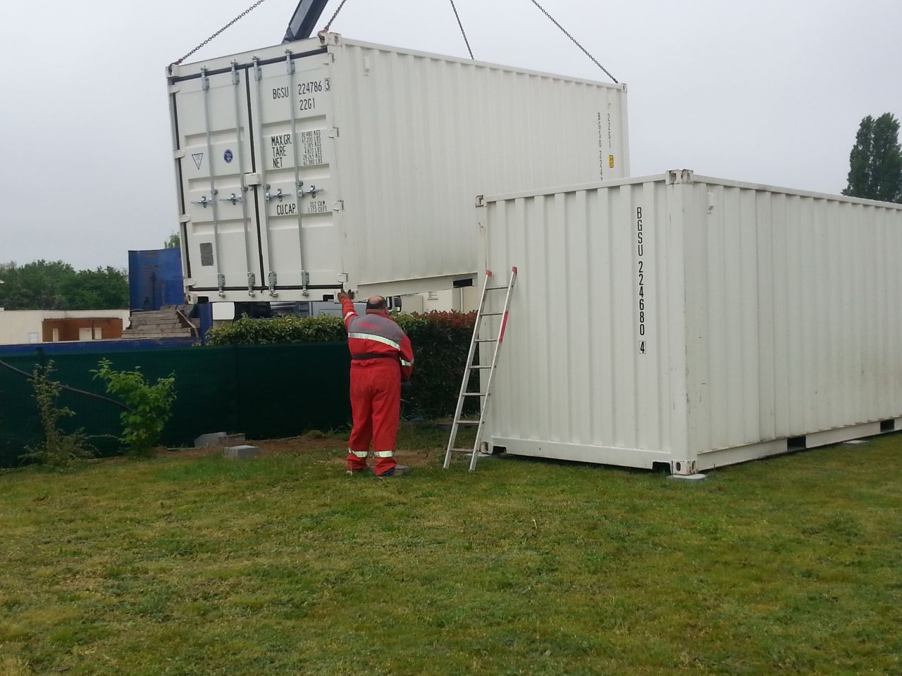 Livraison des containers