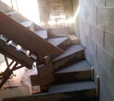Sous-sol: Préparation pour la dalle du RDC et l'escalier béton du sous-sol