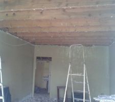 Enlevement du plafond cuisinne