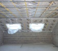 Photo de la mise en place de l'isolation des combles n°7