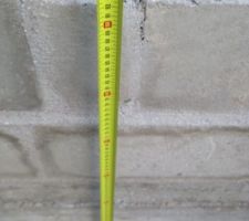 Profondeur du VS: ça va être juste pour l'installation de la citerne souple de récupération des eaux de pluies!