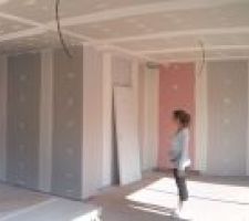 Salon, salle a manger, cuisine