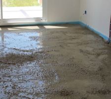Chape initiale sur sol chauffant