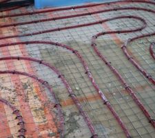 Chape initiale sur sol chauffant