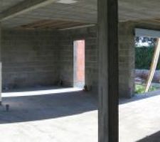 Vue depuis l'entrée sans les étais.